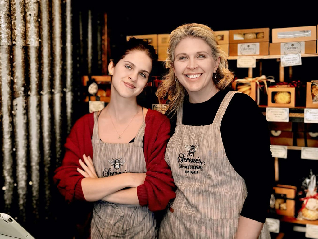 Photograph of Serena and Amanda at Serene's Chandlery